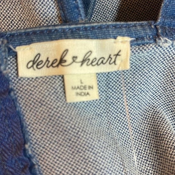 NWT $50R Derek Heart Denim Jumpsuit With Front Cutout . - Picture 10 of 10